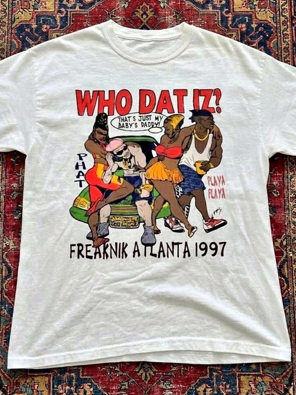 White Who Dat Iz Freaknik Atlanta 1997 T-Shirt